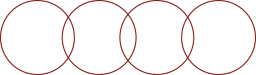 four overlapping circles with red lines